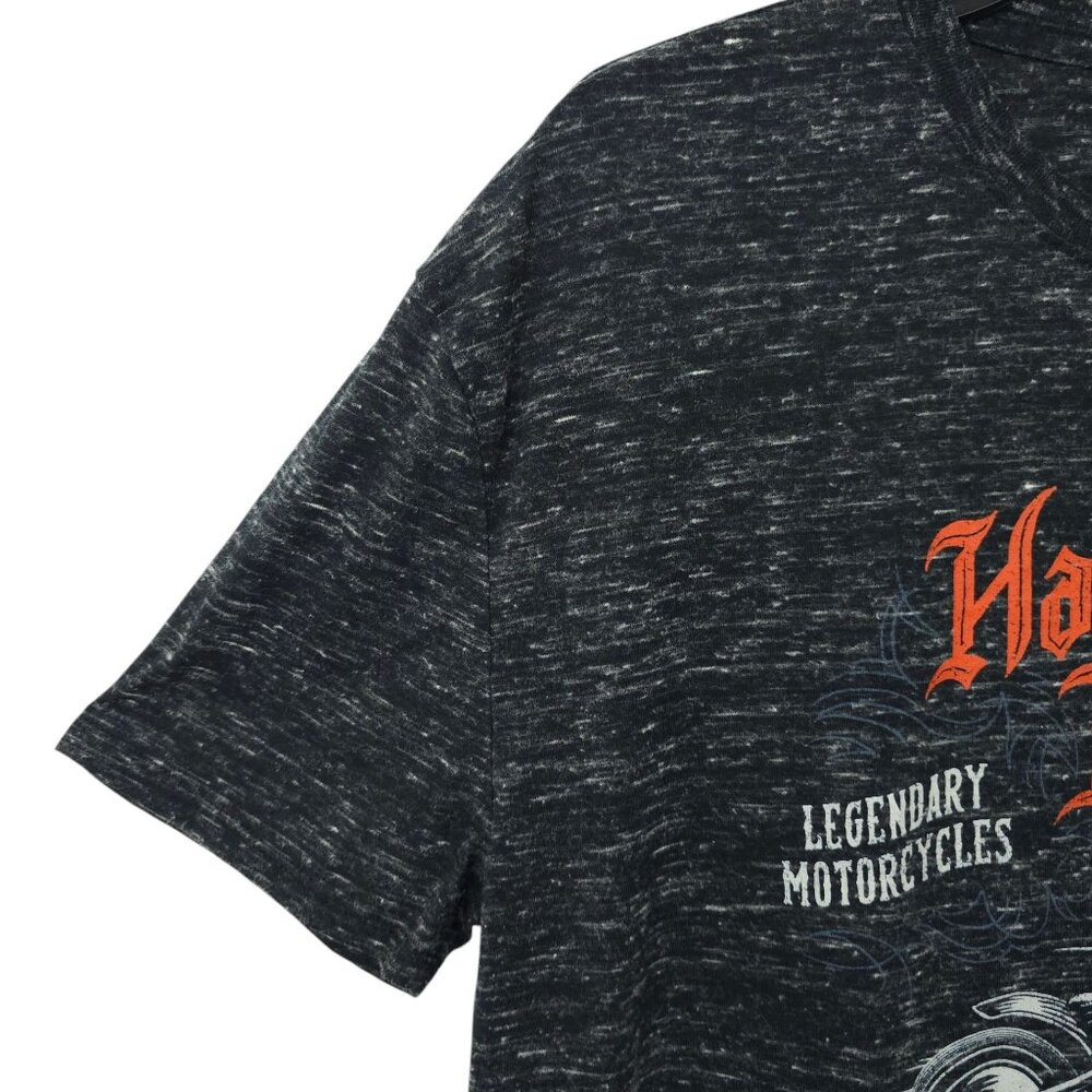 Harley Davidson T Shirt Mens XL Double Sided 2019 Skeleton Biker Bowling Green - Picture 12 of 16